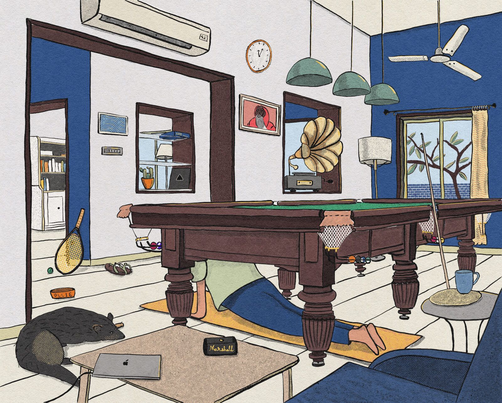 An illustration of our studio space